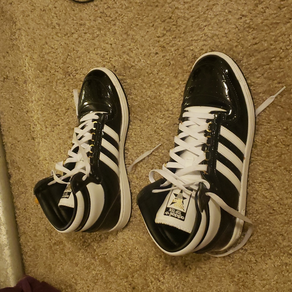 Men pattern leather top 10 adidas